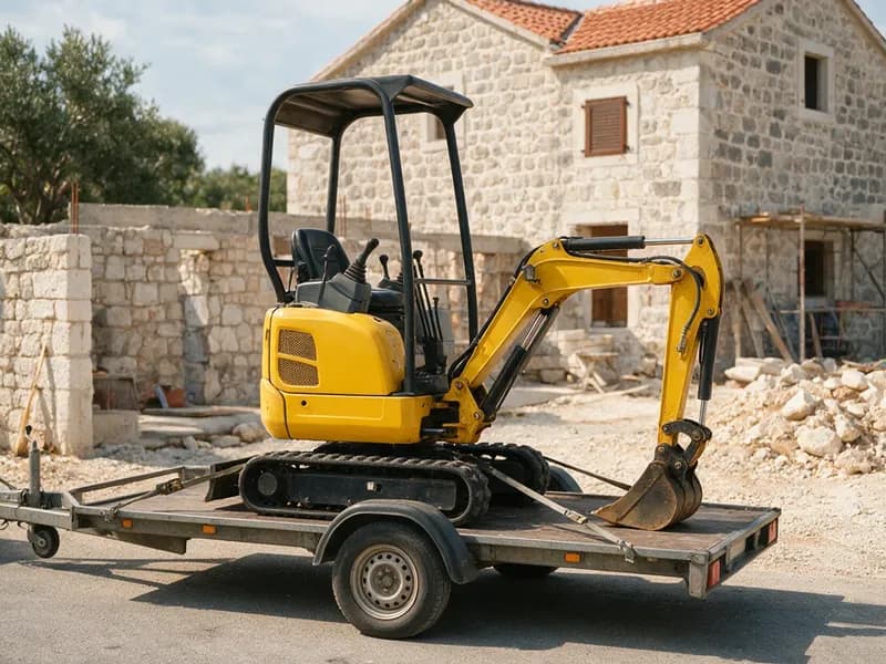 Najam mini bagera 1,8 t s prijevozom