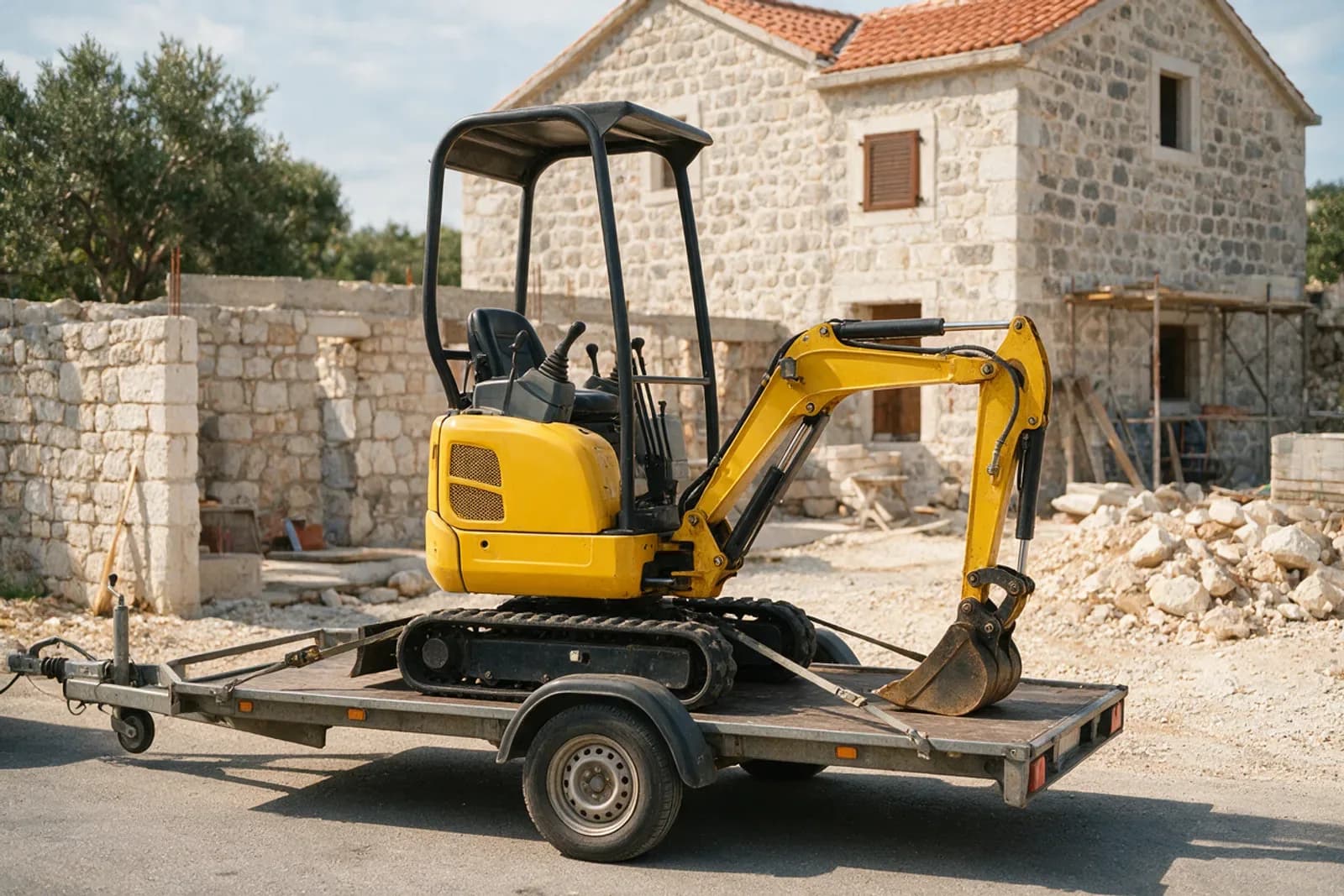 Najam mini bagera 1,8 t s prijevozom